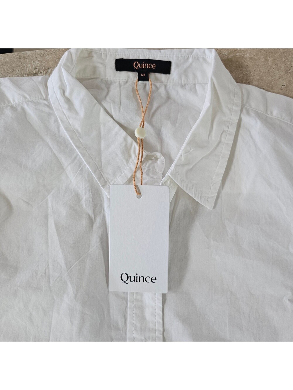Quince woman White Organic Cotton Button-Down Shirt Medium